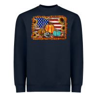 Navy american flag fall backgraund Heavyweight Sweatshirt - JahusDesignShop