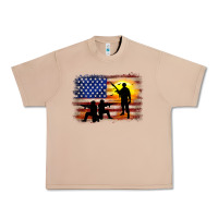 Burro american flag soldier sunset Urban Heavy Tee - JahusDesignShop