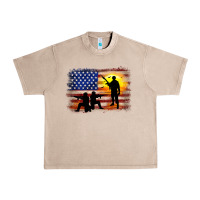 French Oak american flag soldier sunset Urban Heavy Tee - JahusDesignShop