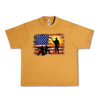 Peanut Butter american flag soldier sunset Urban Heavy Tee - JahusDesignShop