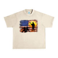 Sandshell american flag soldier sunset Urban Heavy Tee - JahusDesignShop