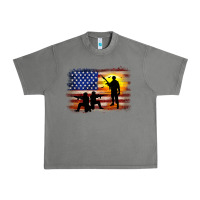 Tornado american flag soldier sunset Urban Heavy Tee - JahusDesignShop