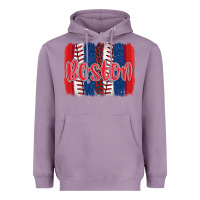 Lavender boston baseball team spirit brushstrokes Heavyweight Hoodie - Artiststas