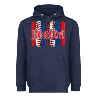 Navy boston baseball team spirit brushstrokes Heavyweight Hoodie - Artiststas