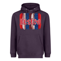 Plum boston baseball team spirit brushstrokes Heavyweight Hoodie - Artiststas