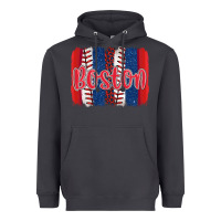 Smoke boston baseball team spirit brushstrokes Heavyweight Hoodie - Artiststas
