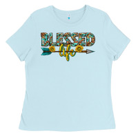Baby Blue blessed life western Ladies Tee - texasbilliewilder