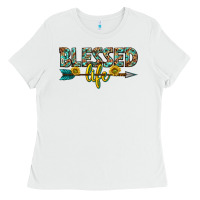 White blessed life western Ladies Tee - texasbilliewilder