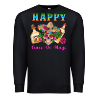 Black Happy Cinco De Mayo Mexican Skull Tequila Bottle Roses Cactus Premium Sweatshirt - Artiststas
