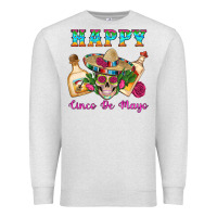 Oatmeal Heather Happy Cinco De Mayo Mexican Skull Tequila Bottle Roses Cactus Premium Sweatshirt - Artiststas
