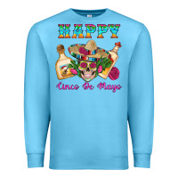 Ocean Blue Happy Cinco De Mayo Mexican Skull Tequila Bottle Roses Cactus Premium Sweatshirt - Artiststas