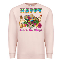 Pale Pink Happy Cinco De Mayo Mexican Skull Tequila Bottle Roses Cactus Premium Sweatshirt - Artiststas