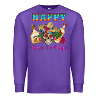 Purple Happy Cinco De Mayo Mexican Skull Tequila Bottle Roses Cactus Premium Sweatshirt - Artiststas