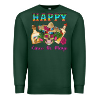 Sports Green Happy Cinco De Mayo Mexican Skull Tequila Bottle Roses Cactus Premium Sweatshirt - Artiststas
