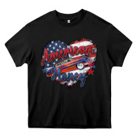 Black American honey Heavy Core Tee - Zillion Design Studio