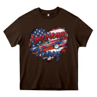 Chocolate Brown American honey Heavy Core Tee - Zillion Design Studio