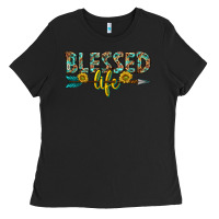 Black blessed life western Ladies Tee - texasbilliewilder