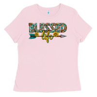 Bubblegum Pink blessed life western Ladies Tee - texasbilliewilder