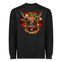 Black highland cow  christmas Heavyweight Sweatshirt - JahusDesignShop