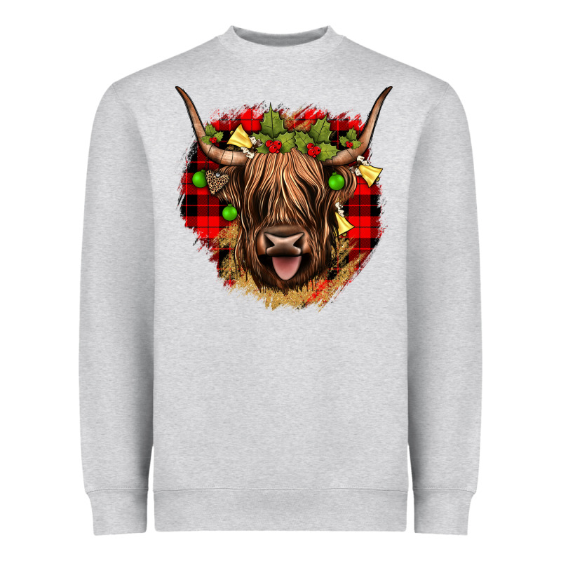 Highland Cow  Christmas Heavyweight Sweatshirt by JahusDesignShop | Teevron