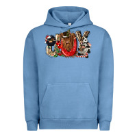 Pigment Pebble Blue joy Urban Hoodie - CowGirlArtShop