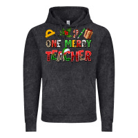 Vintage Black one merry teacher Vintage Hoodie - AdoDesignShop