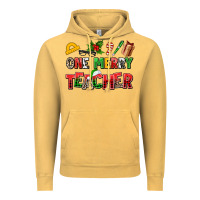 Vintage Mustard one merry teacher Vintage Hoodie - AdoDesignShop