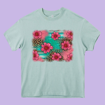 Easter Spring Leopard Serape Background Heavy Core Tee Designed By Artiststas