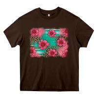 Chocolate Brown easter spring leopard serape background Heavy Core Tee - Artiststas