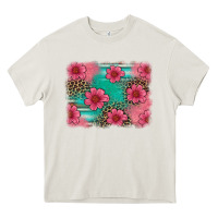Cream easter spring leopard serape background Heavy Core Tee - Artiststas