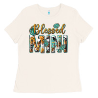 Bone blessed mini with leopard and aztec Ladies Tee - texasbilliewilder