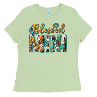 Matcha blessed mini with leopard and aztec Ladies Tee - texasbilliewilder