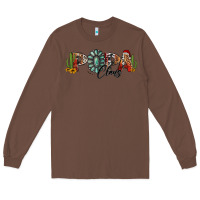 Chestnut western christmas papa claus sunflowers and cactus Long Sleeve Tee - Jasminsmagicworld