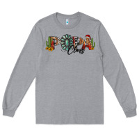 Heather Grey western christmas papa claus sunflowers and cactus Long Sleeve Tee - Jasminsmagicworld