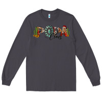 Smoke western christmas papa claus sunflowers and cactus Long Sleeve Tee - Jasminsmagicworld