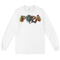 White western christmas papa claus sunflowers and cactus Long Sleeve Tee - Jasminsmagicworld