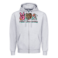 Peace Love Nursing Zipper Hoodie | Teevron