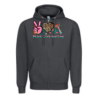 Smoke peace love nursing Zipper Hoodie - NancyCooperArtShop