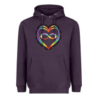 Plum autism heart Heavyweight Hoodie - Artiststas
