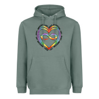 Sage autism heart Heavyweight Hoodie - Artiststas