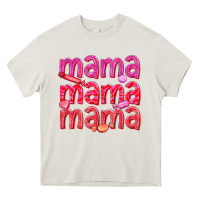 Cream mama mama mama valentines day Heavy Core Tee - texasbilliewilder