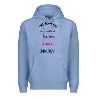 Colony Blue all women are created equal but only the smartest are born in january Premium Hoodie - Bettercallsaul