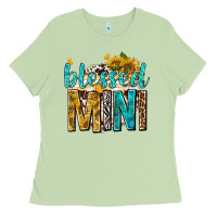 Matcha blessed mini with sunflowers Ladies Tee - texasbilliewilder
