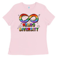 Bubblegum Pink neurodiversity Ladies Tee - JahusDesignShop