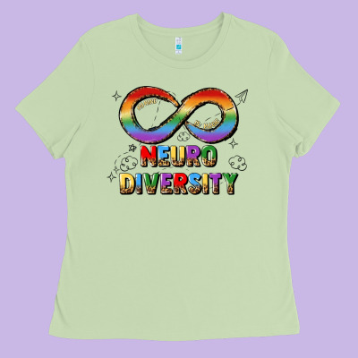Neurodiversity Ladies Tee Designed By Jahusdesignshop