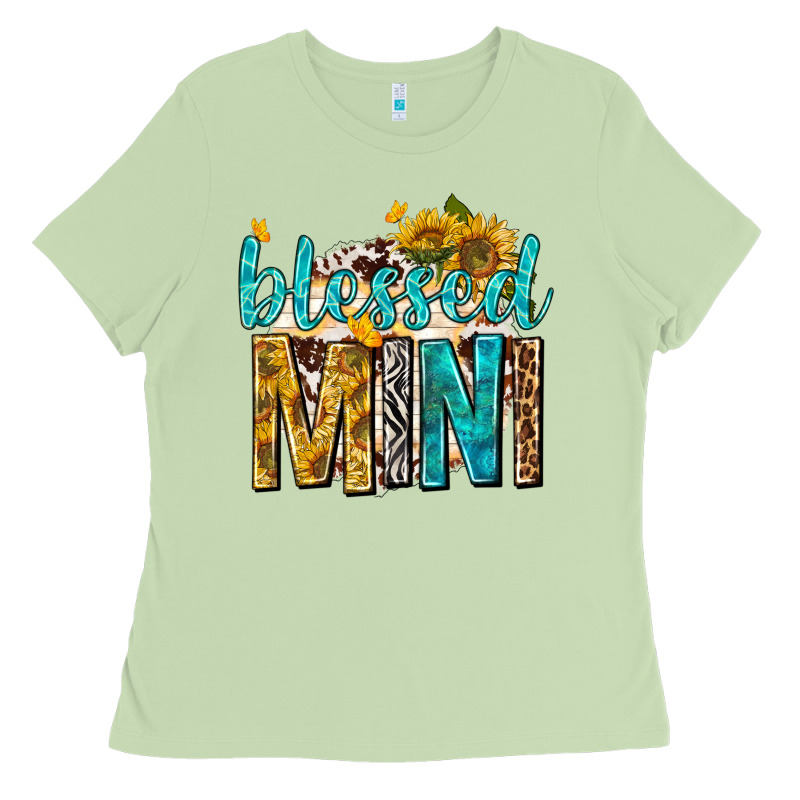 Blessed Mini With Sunflowers Ladies Tee by texasbilliewilder | Teevron