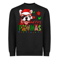 Black merry pawmas christmas french bulldog Heavyweight Sweatshirt - Jasminsmagicworld