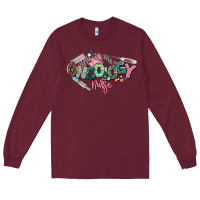 Burgundy Oncology Nurse western Long Sleeve Tee - NancyCooperArtShop