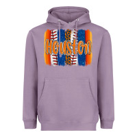 Lavender houston baseball team spirit brushstrokes Heavyweight Hoodie - Artiststas