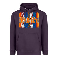 Plum houston baseball team spirit brushstrokes Heavyweight Hoodie - Artiststas